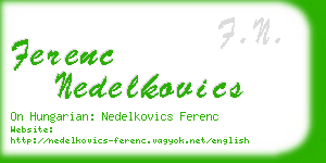 ferenc nedelkovics business card